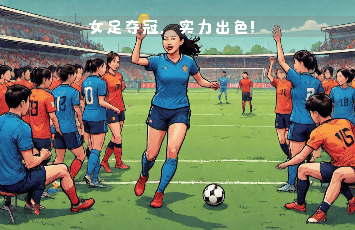 女足明星球员技术娴熟，赢得掌声
